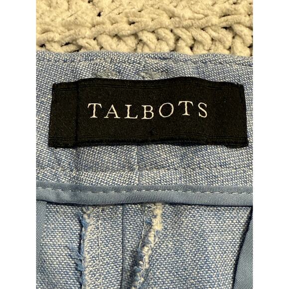 Talbots High Waist Straight Pant Stretch Career Trousers Womens 10 Petite Blue - Picture 5 of 11